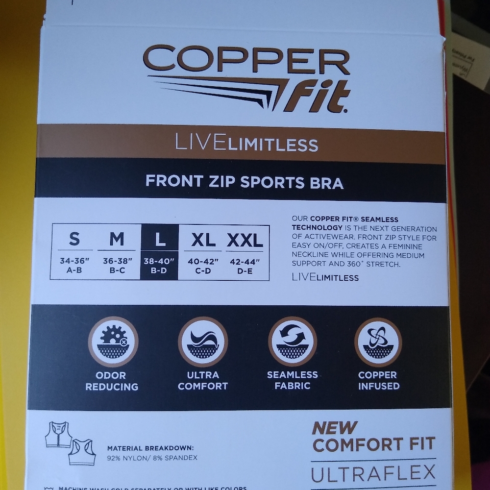 Large Copper fit bra